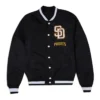MLB Team Padres Black Varsity Jacket