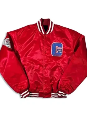 New York Giants 80s Super Bowl Red Satin Jacket