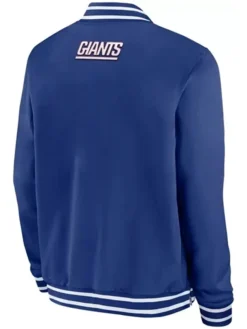 New York Giants Sideline Blue Coaches Jacket Back