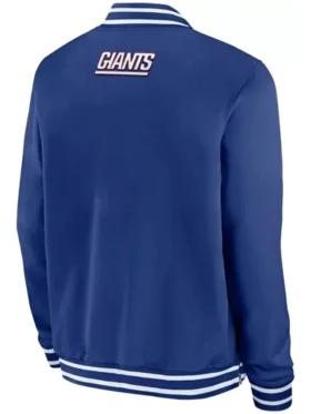 New York Giants Sideline Blue Coaches Jacket Back