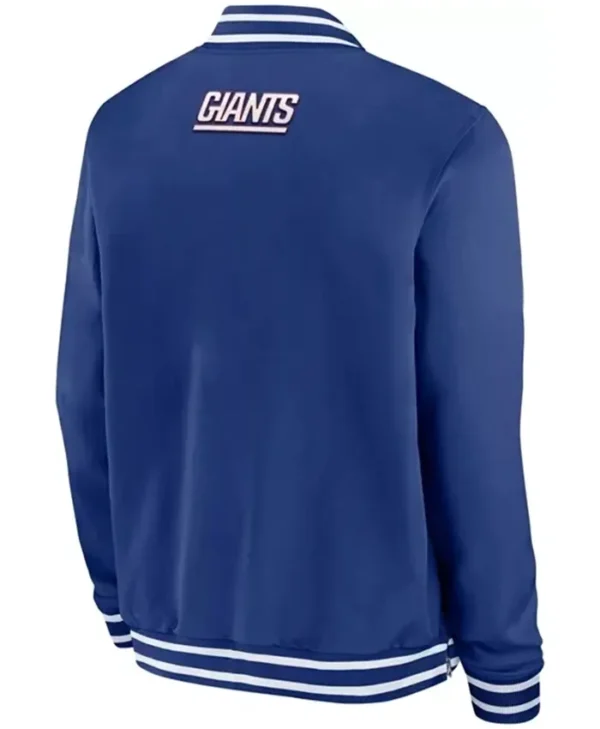 New York Giants Sideline Blue Coaches Jacket Back