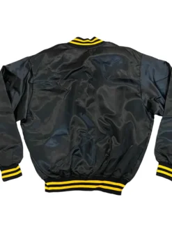 Pirates Black Vintage Satin Varsity Starter Jacket Back
