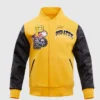 Pirates Full Snap Yellow Wool Varsity Jacket