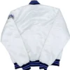 Rockies White Full Snap Satin Varsity Jacket Back