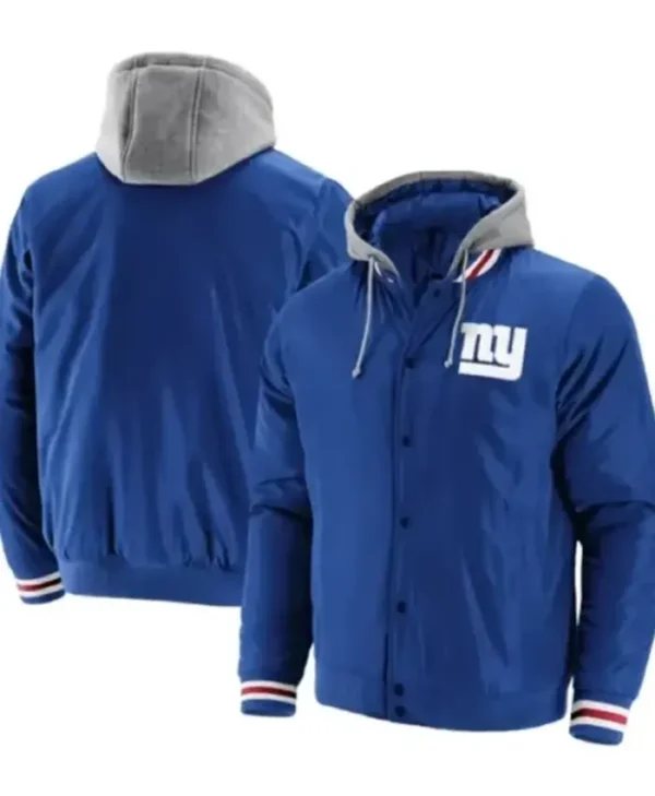 Sabina New York Giants Blue Hooded Jacket