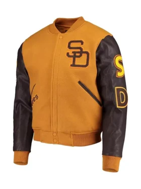 San Diego Padres Brown Wool Varsity Jacket