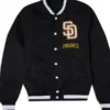 San Diego Padres Logo Select Black Wool Jacket