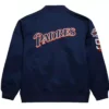San Diego Padres Navy Blue Zip Bomber Jacket Back