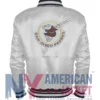 San Diego Padres Satin Full Snap White Varsity Jacket