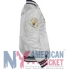San Diego Padres White Full Snap Satin Varsity Jacket