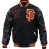 San Francisco Giants Black Letterman Jacket
