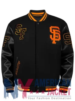 San Francisco Giants Black Letterman Jacket