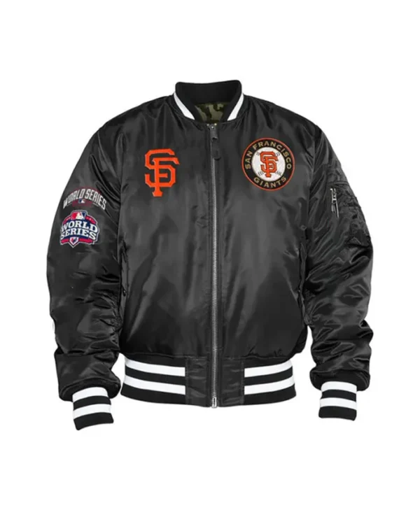 San Francisco Giants Black Ma-1 Bomber Jacket