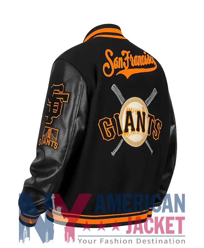 San Francisco Giants Letterman Black Jacket