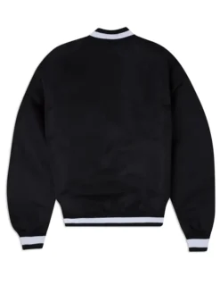 San Francisco Giants Logo Select Black Varsity Jacket Back