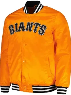 San Francisco Giants Orange Full Snap Varsity Jacket