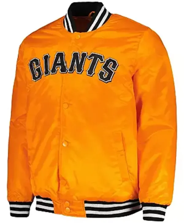 San Francisco Giants Orange Full Snap Varsity Jacket