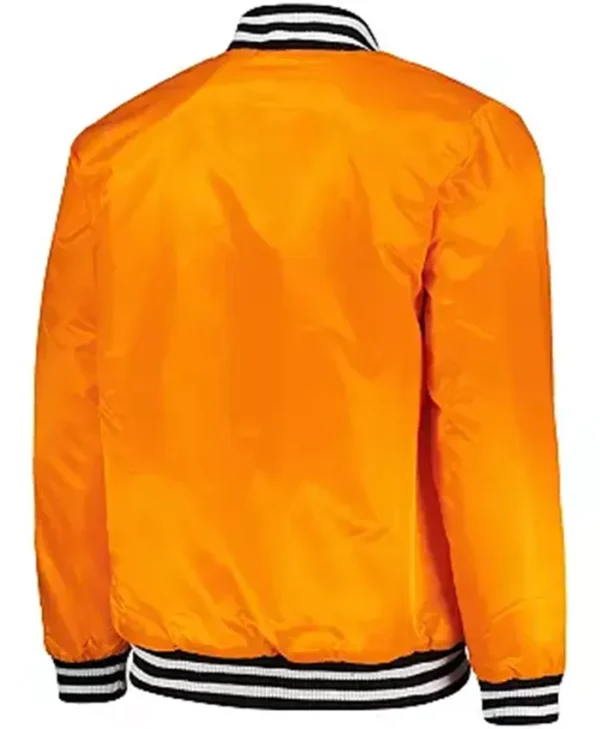 San Francisco Giants Orange Full Snap Varsity Jacket Back