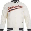 San Francisco Giants White Full Snap Satin Jacket