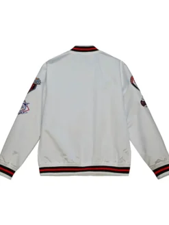 San Francisco Giants White Satin Varsity Jacket Back