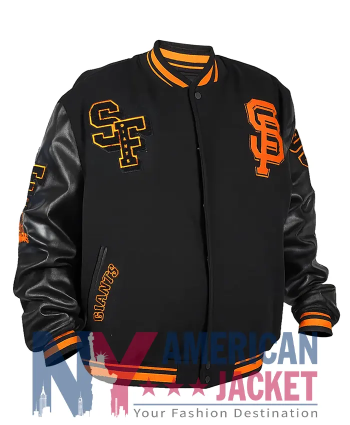 San Francisco Letterman Black Giants Jacket