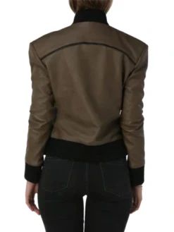 Brown-Womens-Leather-Bomber-Jacket-With-Rib-Collar-Back