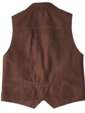Buy Now Brown Multi-Pocket Leather Vest For Mens And Womens