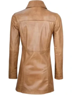 Buy Now Brown Sheepskin Long Leather Coat For Mens And Womens
