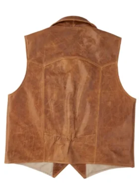 Buy Now Cowboy Western Brown Leather Vest For Men And Women