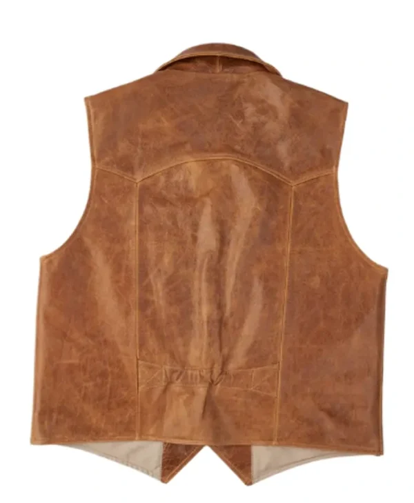 Buy Now Cowboy Western Brown Leather Vest For Men And Women