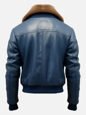 Buy Now Flight Blue Vintage Bomber Leather Jacket For Men And Women