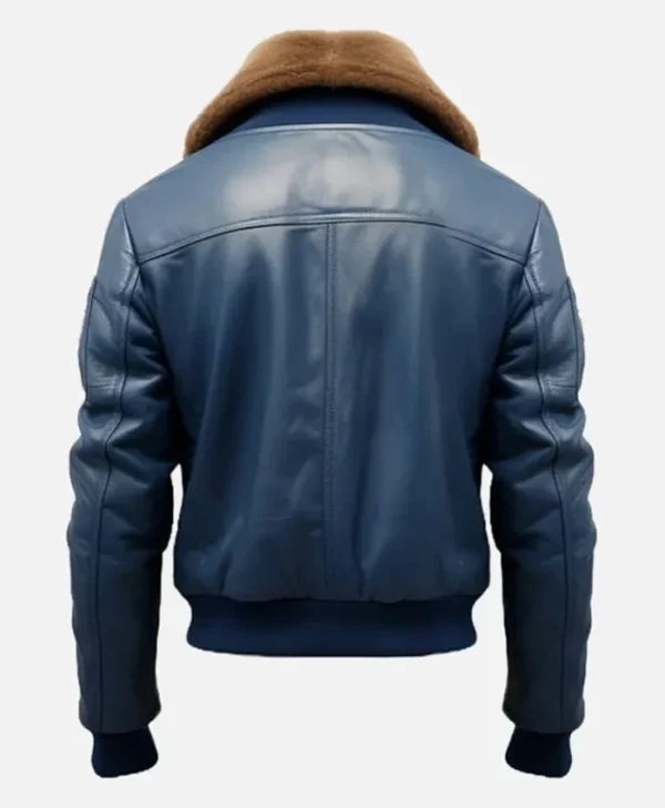 Buy Now Flight Blue Vintage Bomber Leather Jacket For Men And Women
