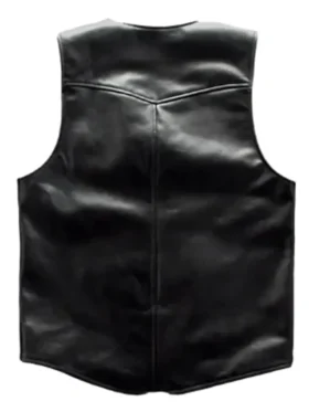Buy Now Genuine Black Leather Vest For Men And Women
