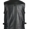 Buy Now Hunting V-Neck Black Leather Vest For Men And Women