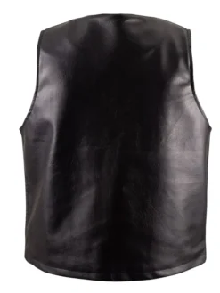 Buy Now Hunting Vintage Black Leather Vest For Men And Women