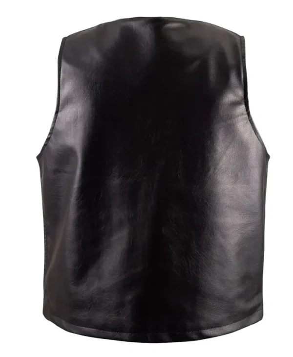 Buy Now Hunting Vintage Black Leather Vest For Men And Women