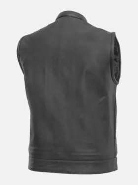 Buy Now Motorcycle Leather Black Vest For Men And Women