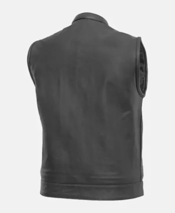 Buy Now Motorcycle Leather Black Vest For Men And Women
