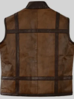 Buy Now Motorcycle Leather Chocolate Brown Vest For Men And Women