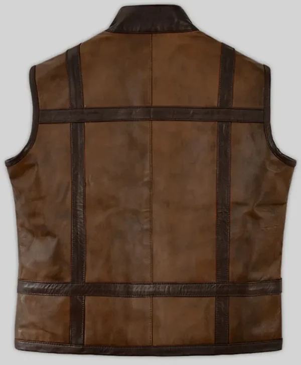 Buy Now Motorcycle Leather Chocolate Brown Vest For Men And Women