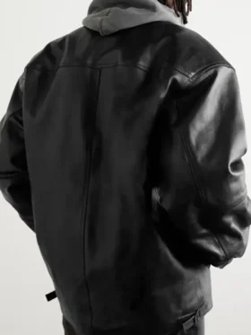 Buy Now Oversized Vintage Black Leather Jacket For Men And Women