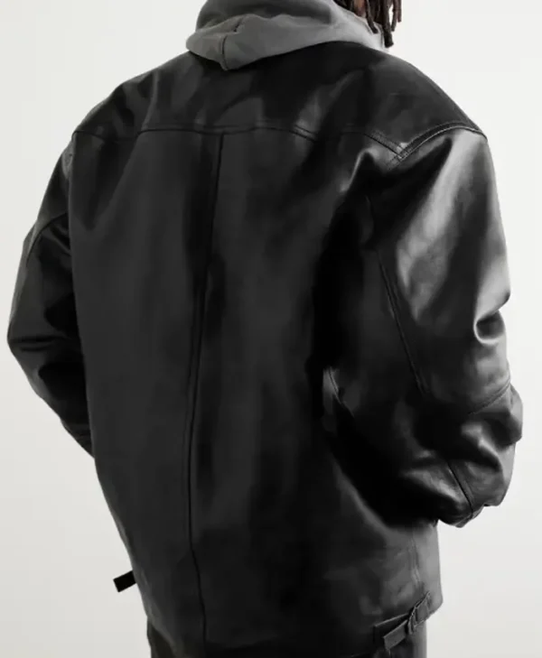 Buy Now Oversized Vintage Black Leather Jacket For Men And Women