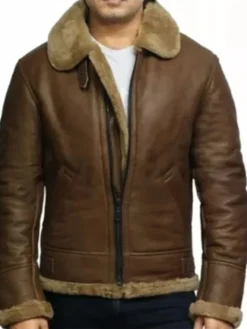 Buy Now Vintage Aviator Brown Shearling Leather Jacket For Men And Women