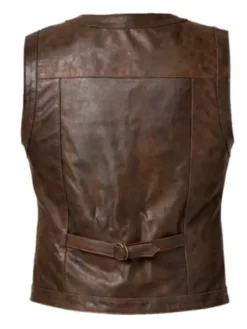 Buy Now Vintage Hunting Brown Leather Vest For Men And Women