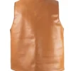 Buy Now Vintage Hunting Camel Brown Leather Vest For Men And Women