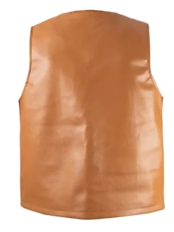 Buy Now Vintage Hunting Camel Brown Leather Vest For Men And Women