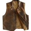 Cowboy Brown Sheepskin Leather Vest