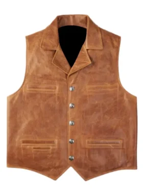 Cowboy Western Brown Leather Vest