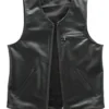Genuine Black Leather Vest