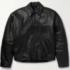 Oversized Vintage Black Leather Jacket